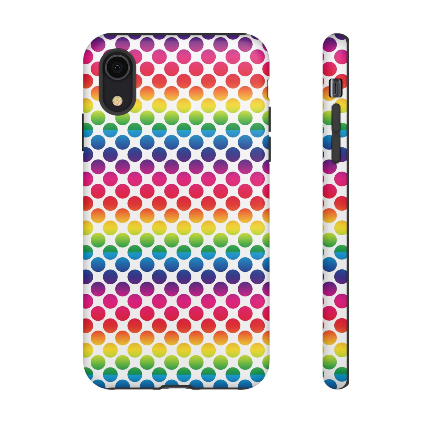 Rainbow Dot Phone Case, Colorful Phone Cover, Fun Phone Accessory, Gift for Friends, Trendy Mobile Case