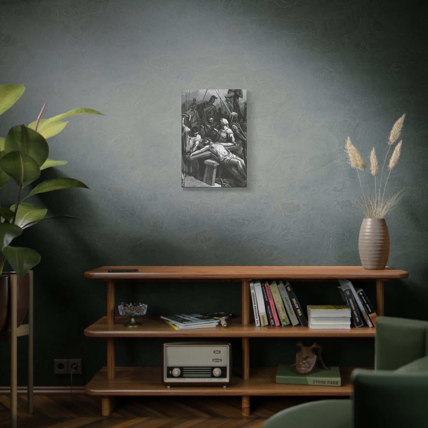 Crucifixion Art Matte Canvas Print – Stretched Religious Wall Decor