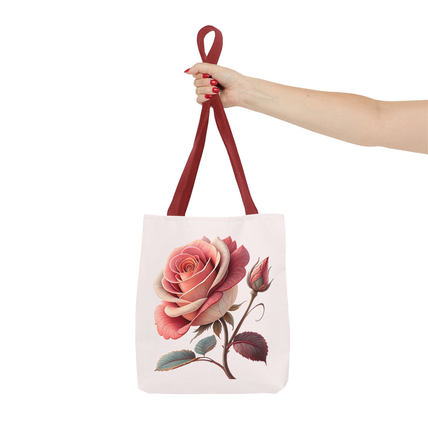 Romantic Floral Tote Bag, Rose Design, Chic Bag, Stylish Carryall, Perfect Gift for Her, Everyday Use, Eco-Friendly