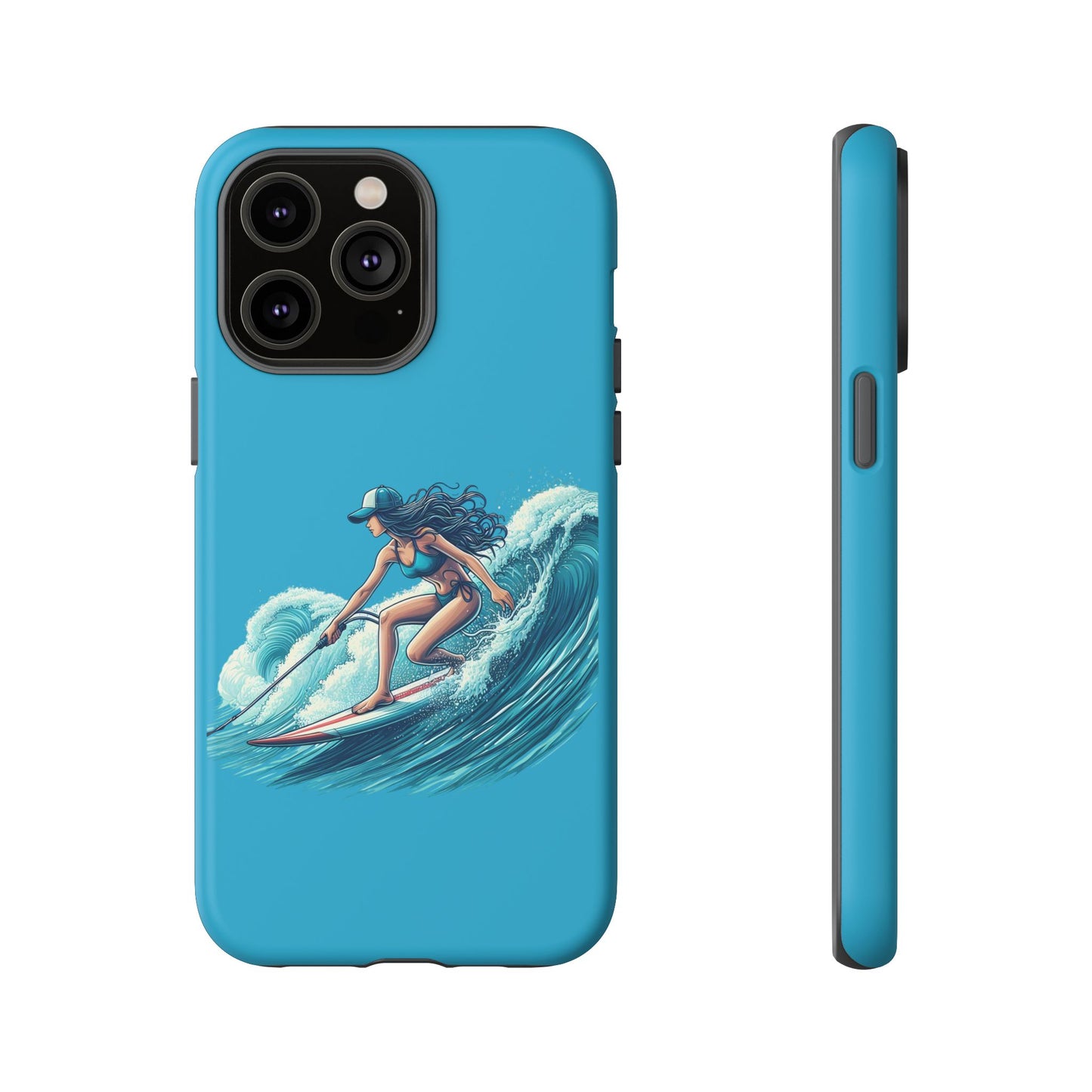 Surfing Phone Case, Coastal Vibes Phone Cover, Tough Cases for Beach Lovers, Ocean Art Phone Accessories, Summer Gift Idea