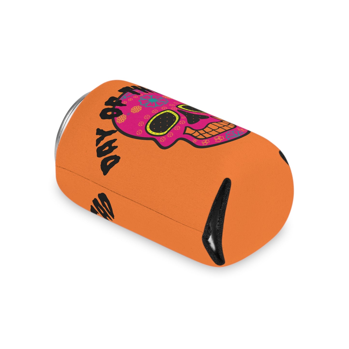 Vibrant Day of the Dead Can Cooler, Mexican Fiesta Drink Sleeve, Party Accessory, Halloween Celebration, Gift for Him/Her