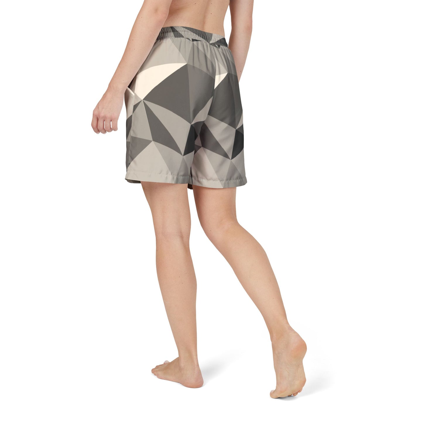 Stylish Unisex Swim Shorts - Modern Geometric Pattern, Beachwear, Summer Essentials, Pool Party, Vacation Outfit