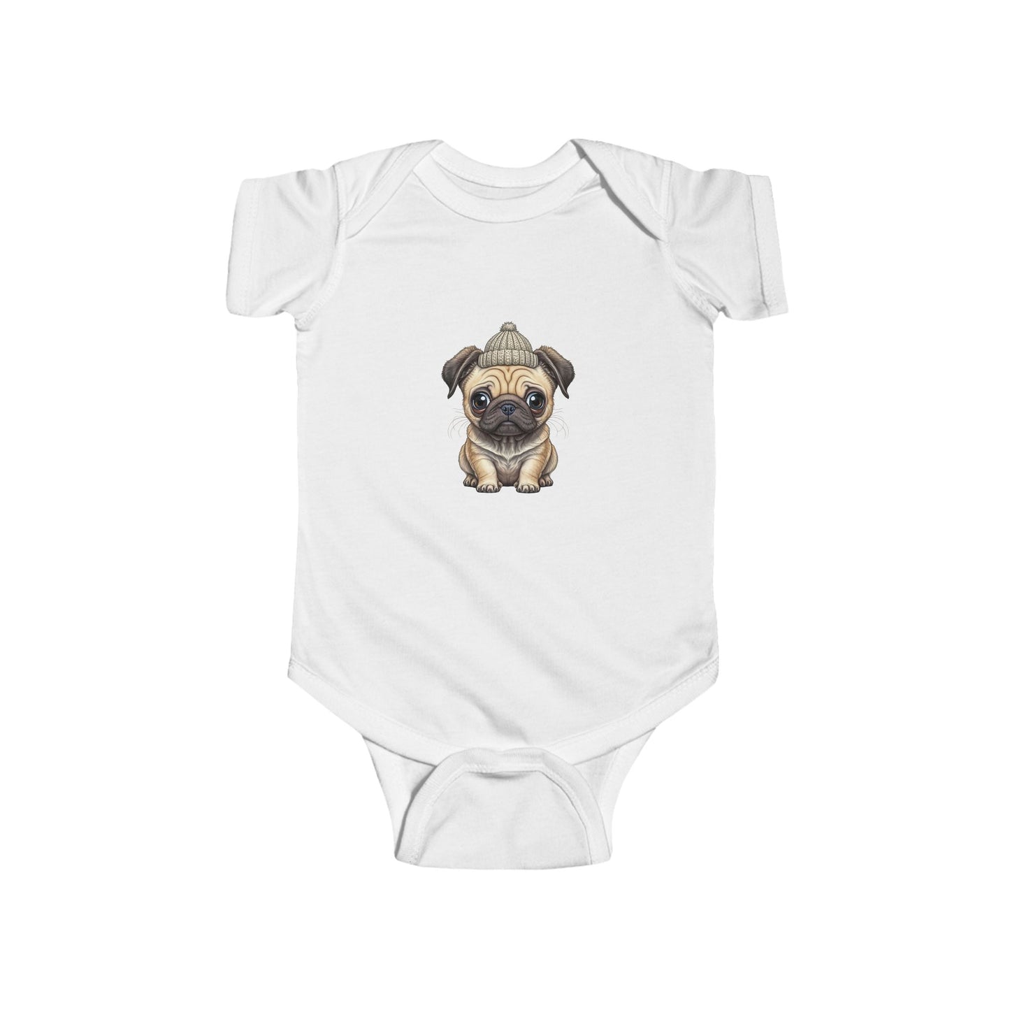 Cute Pug Infant Bodysuit, Baby Shower Gift, Newborn Outfit, Dog Lover Apparel, Funny Baby Clothes
