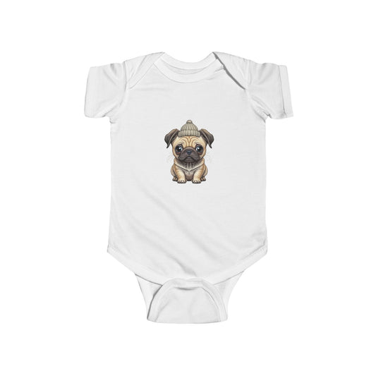 Cute Pug Infant Bodysuit, Baby Shower Gift, Newborn Outfit, Dog Lover Apparel, Funny Baby Clothes