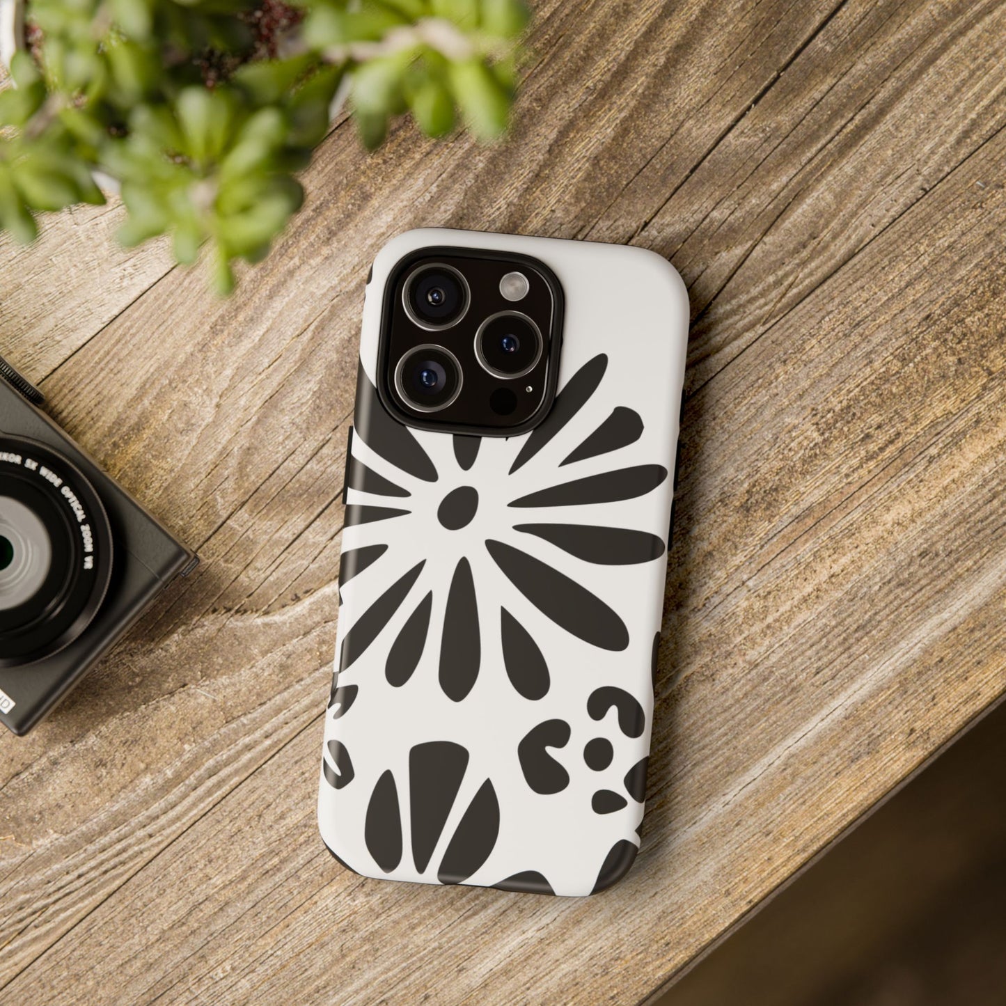 Stylish Phone Case with Floral Design, Tough Phone Cover for Her, Trendy Black and White Cell Phone Case, Unique Gift for Birthdays [...]
