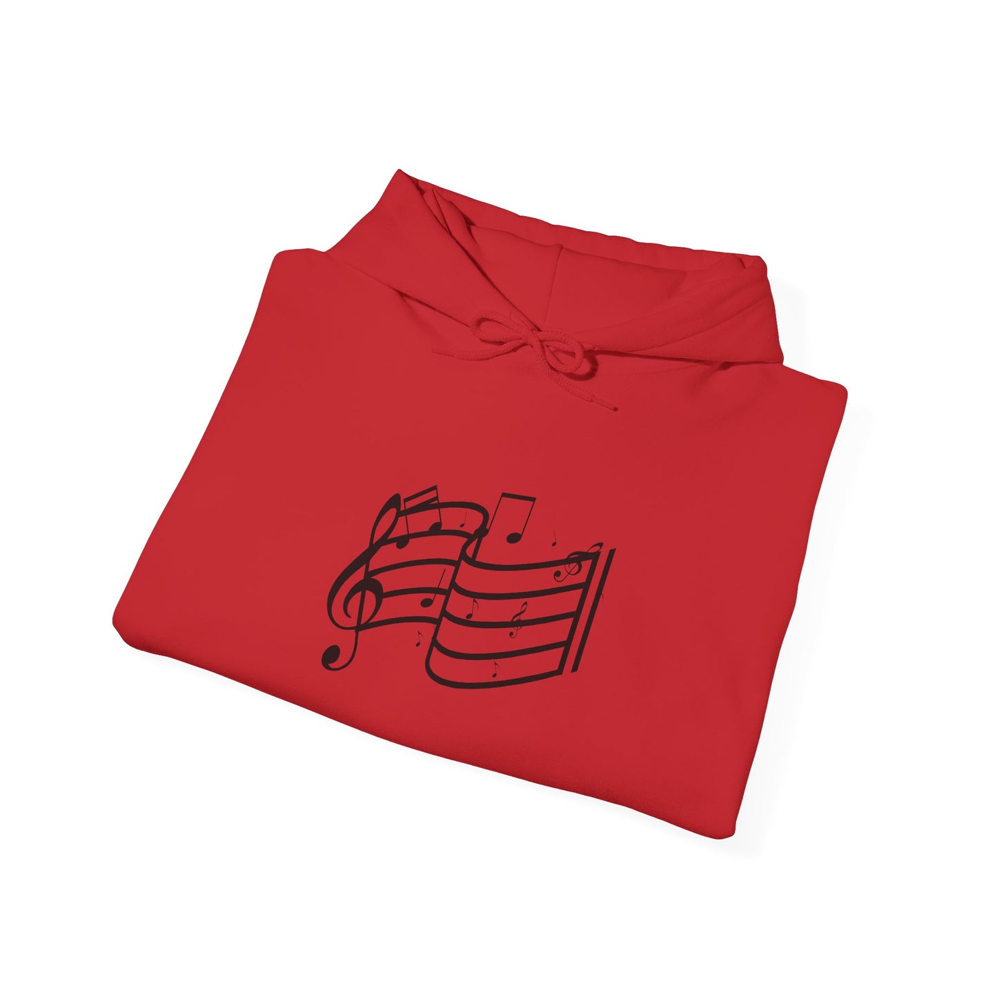 Music Notes Hoodie — Minimal Sheet Music Design