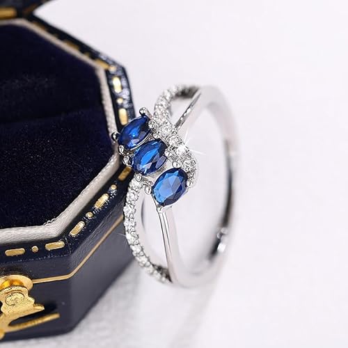 1pc Three Oval Shiny Zirconia Geometric Ring-shaped Rings for Women Exquisite Light Luxury Rings Ladies Fine Jewelry Daily Life Dating Decor For Prom Party