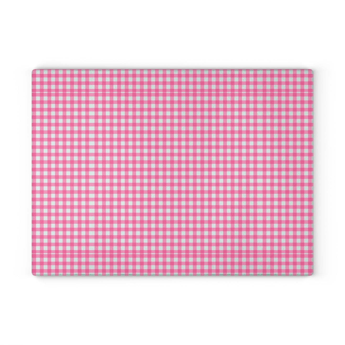 Pink Gingham Glass Cutting Board, Kitchen Decor, Cooking Gift, Housewarming Present, Farmhouse Style, Wedding Gift, Home Cook Essentials