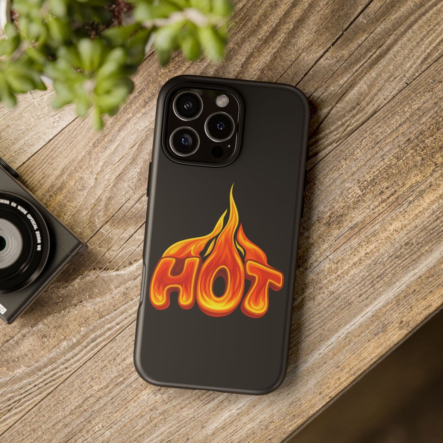 Stylish Phone Case, Hot Flames Design, Gift for Teens, Trendy Accessory, Protective Cover, Unique Phone Case