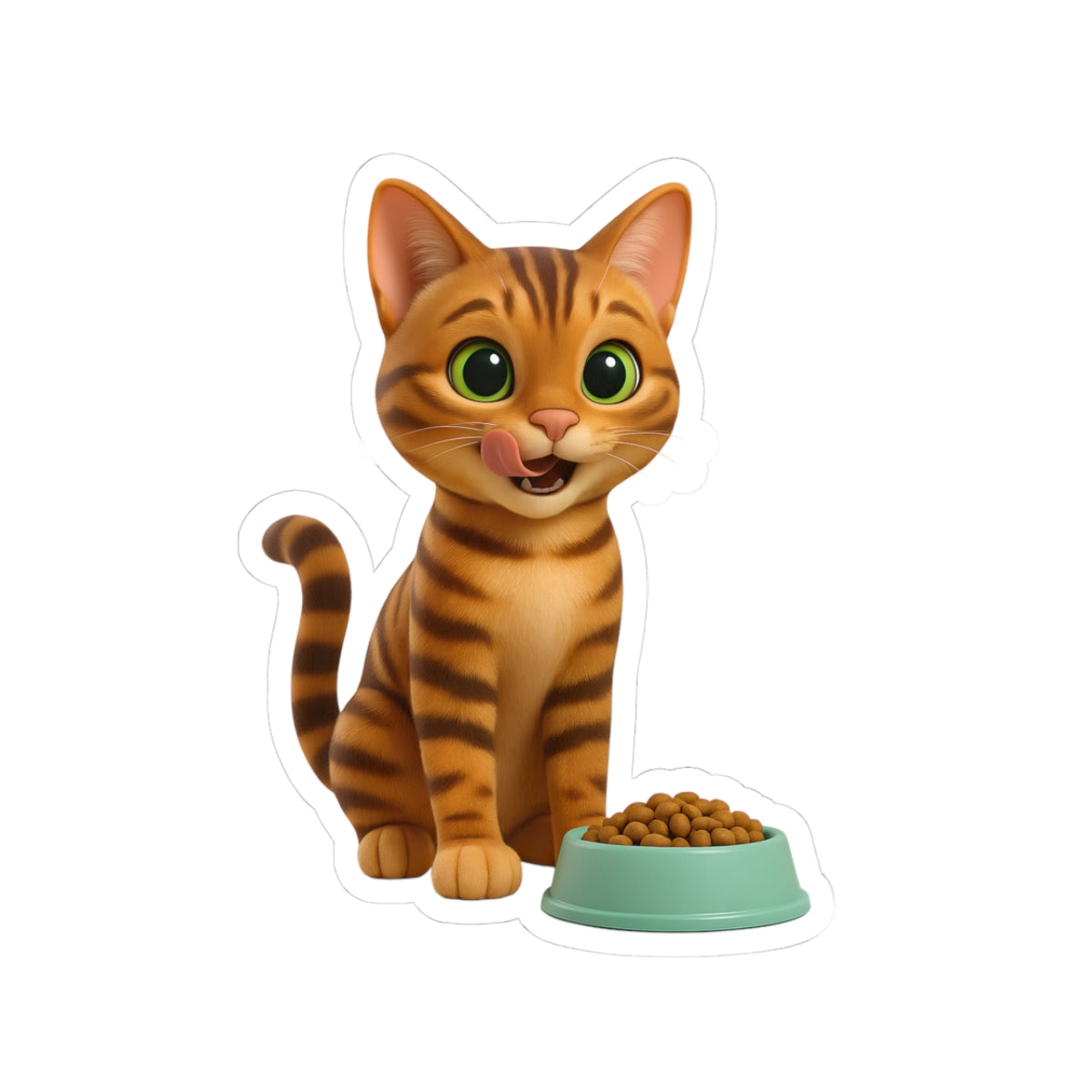 Playful Cat Kiss-Cut Stickers - Cute Pet Decor for Cat Lovers