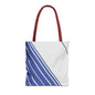 Chic Blue Striped Tote Bag, Stylish Reusable Shopping Bag, Beach Bag, Everyday Carry, Gift for Her