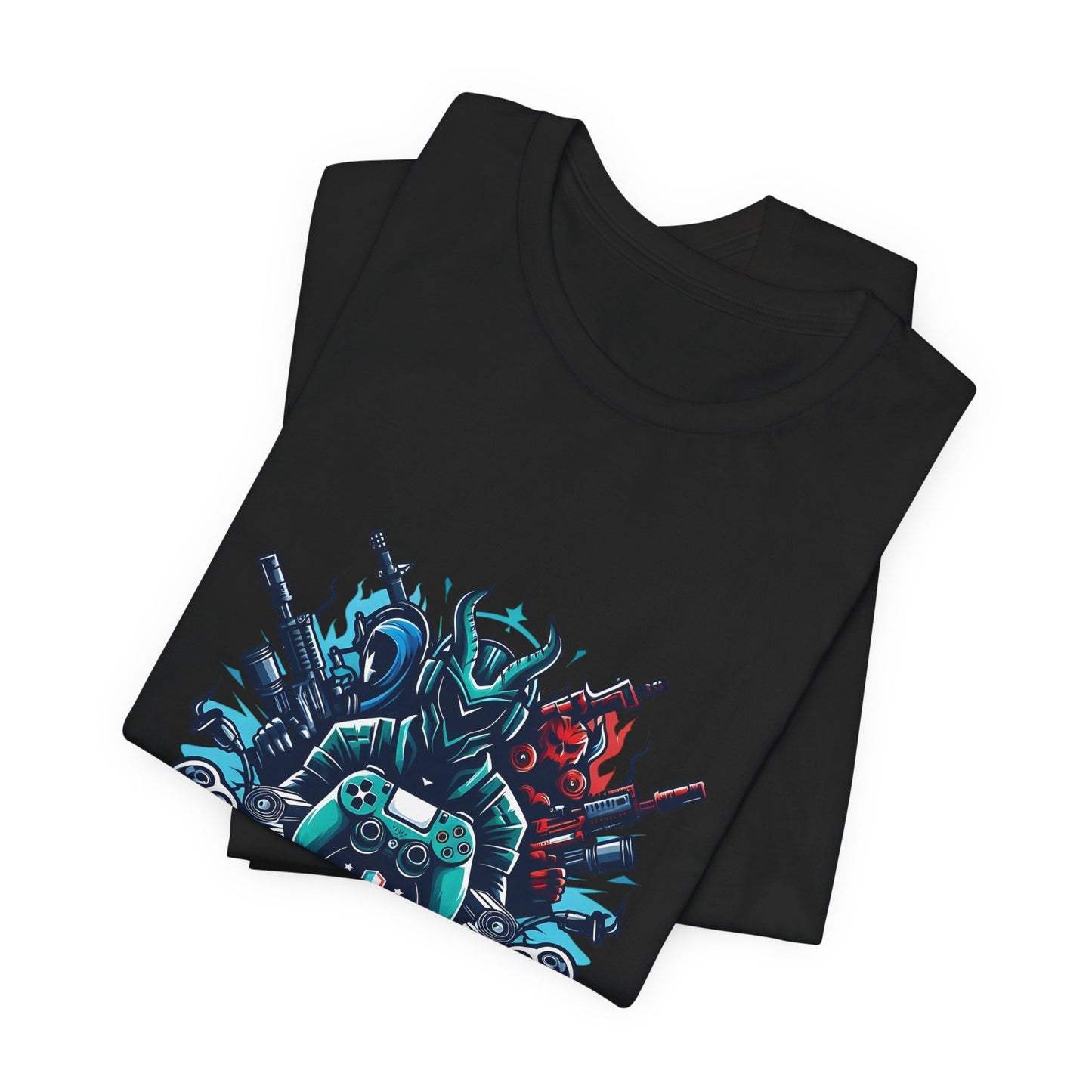 Gaming Controller Emblem Tee — Esports Gamer Graphic T-Shirt