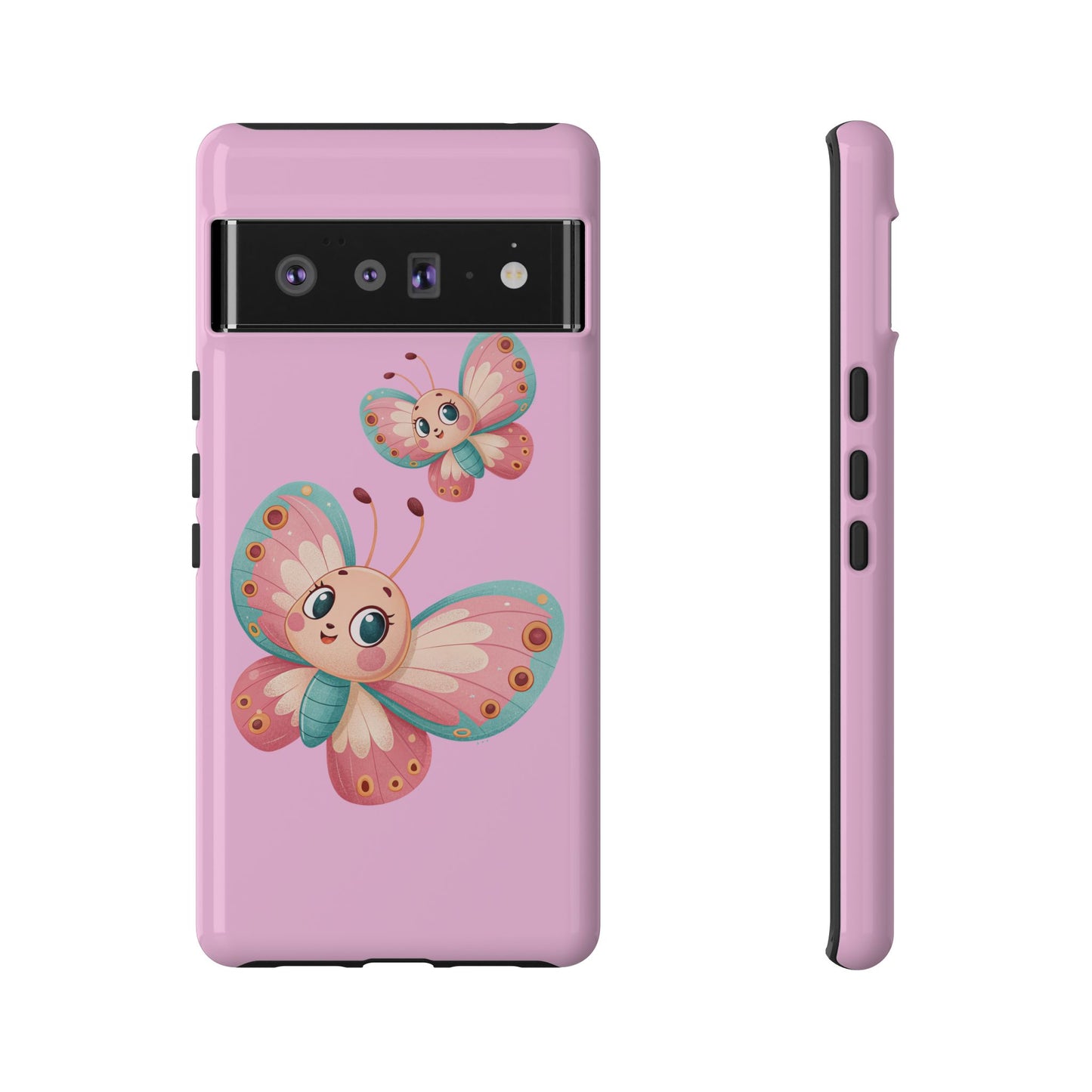 Cute Butterfly Phone Case, Tough Phone Cover, Girly Phone Accessory, Unique Gift for Her, Kids Phone Case, Floral Design Case