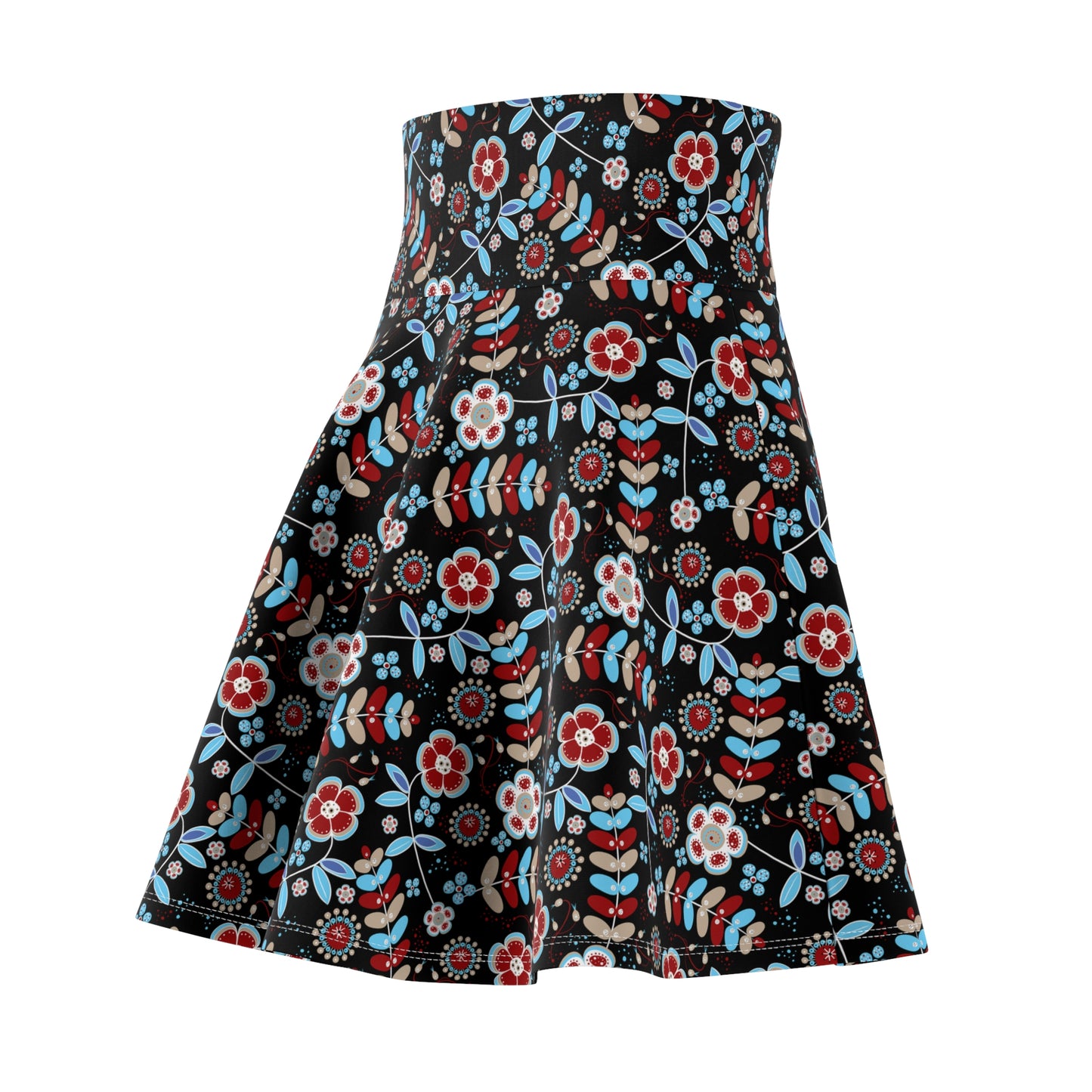 Floral Women's Skater Skirt - Vibrant Spring Fashion, Boho Chic Outfit, Festival Attire, Everyday Wear, Perfect for Summer Days