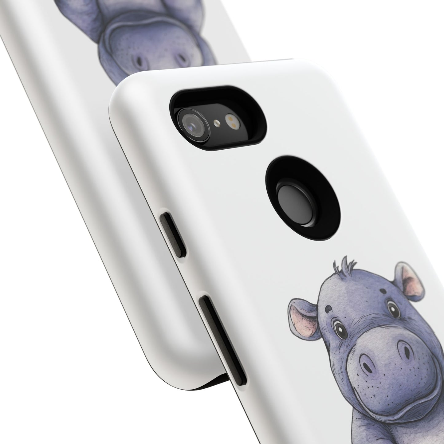 Cute Hippo Phone Case, Unique Tough Cases, Animal Lover Gift, Cute Animal Design, Baby Animal Phone Accessory