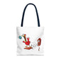 Quirky Cartoon Tote Bag, Funny Gift, Bird Lover's Bag, Everyday Use, Shopping