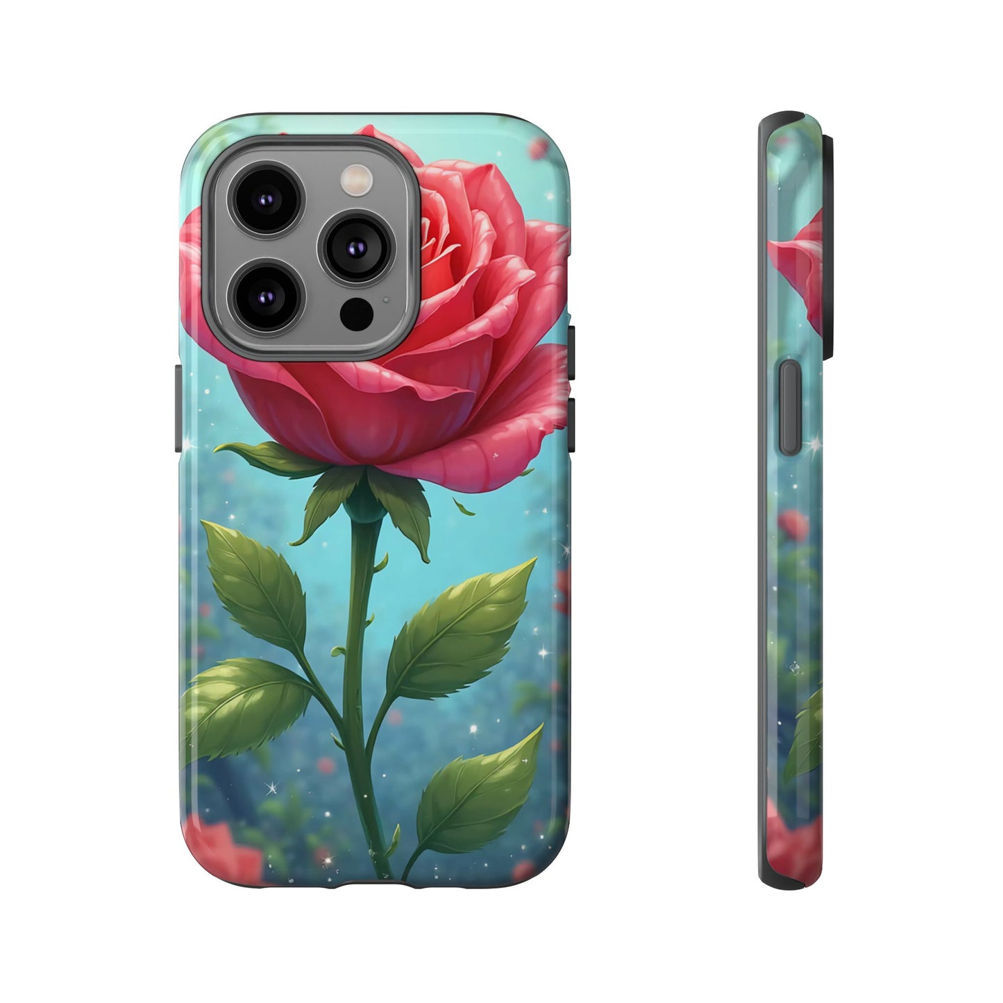 Floral Phone Case, Tough Cases with Elegant Rose Design, Stylish iPhone Cover, Rose Flower Gift for Nature Lovers, Unique Mobile Accessories