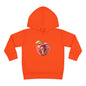 Cute Apple Toddler Pullover Fleece Hoodie - Cozy, Fun, Playful Kidswear, Perfect Gift for Birthdays, Play Dates, or Fall Outings