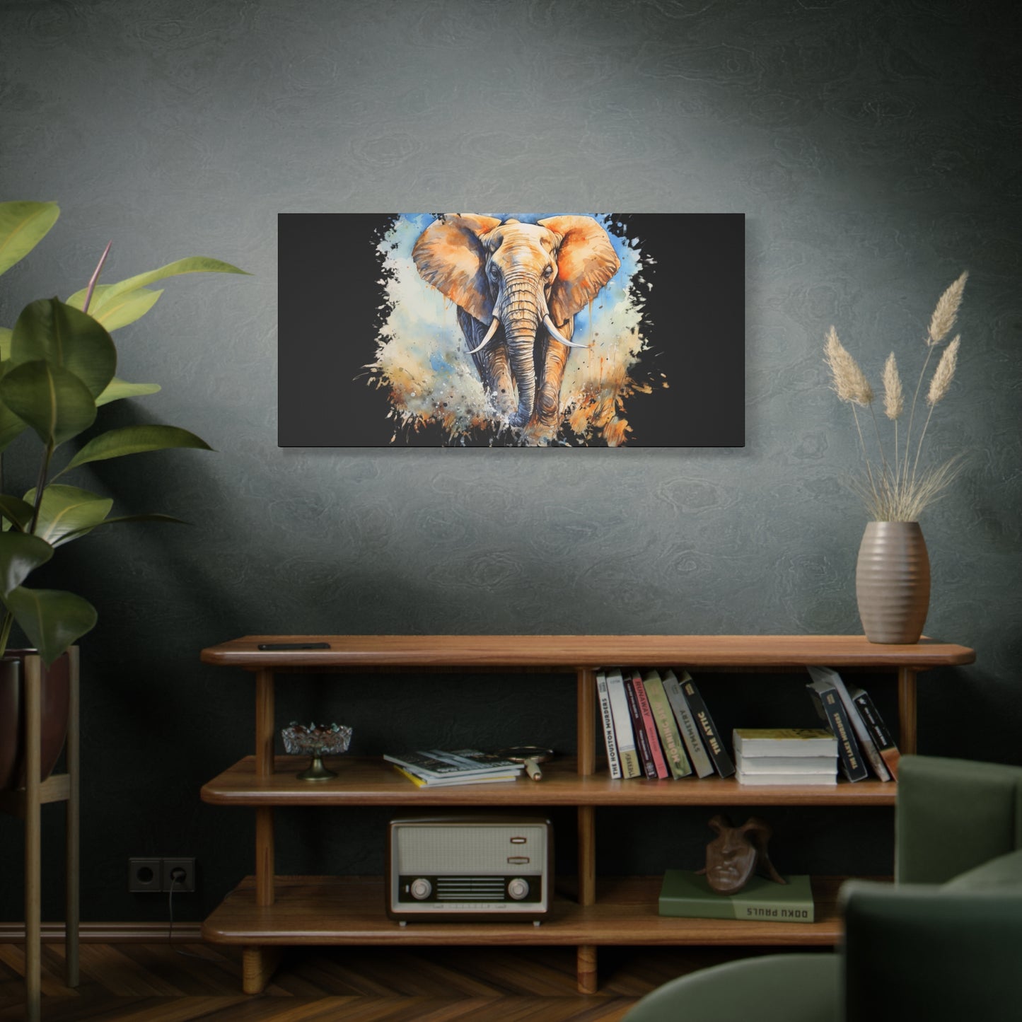 Matte Canvas, Stretched, 1.25" - Elephant