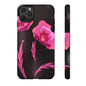 Floral iPhone Case | Tough Cases with Pink Poppy Design, Elegant Flower Phone Cover, Gift for Her, Spring Accessories, Chic Tech