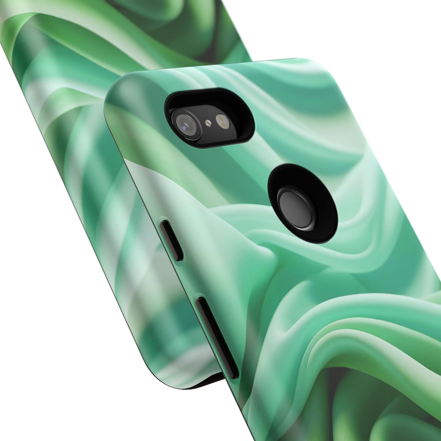 Stylish Phone Case, Tough Case, Green Abstract Design, Cell Phone Cover, Unique Gift, Trendy Accessory
