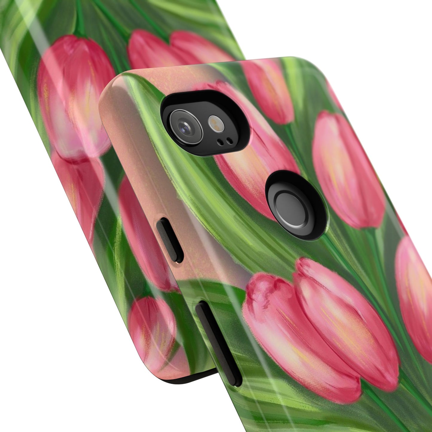 Floral Phone Case with Vibrant Tulips - Tough Cases for Garden Lovers, Spring Gifts, Nature Enthusiasts, Unique Gadget Accessories, [...]
