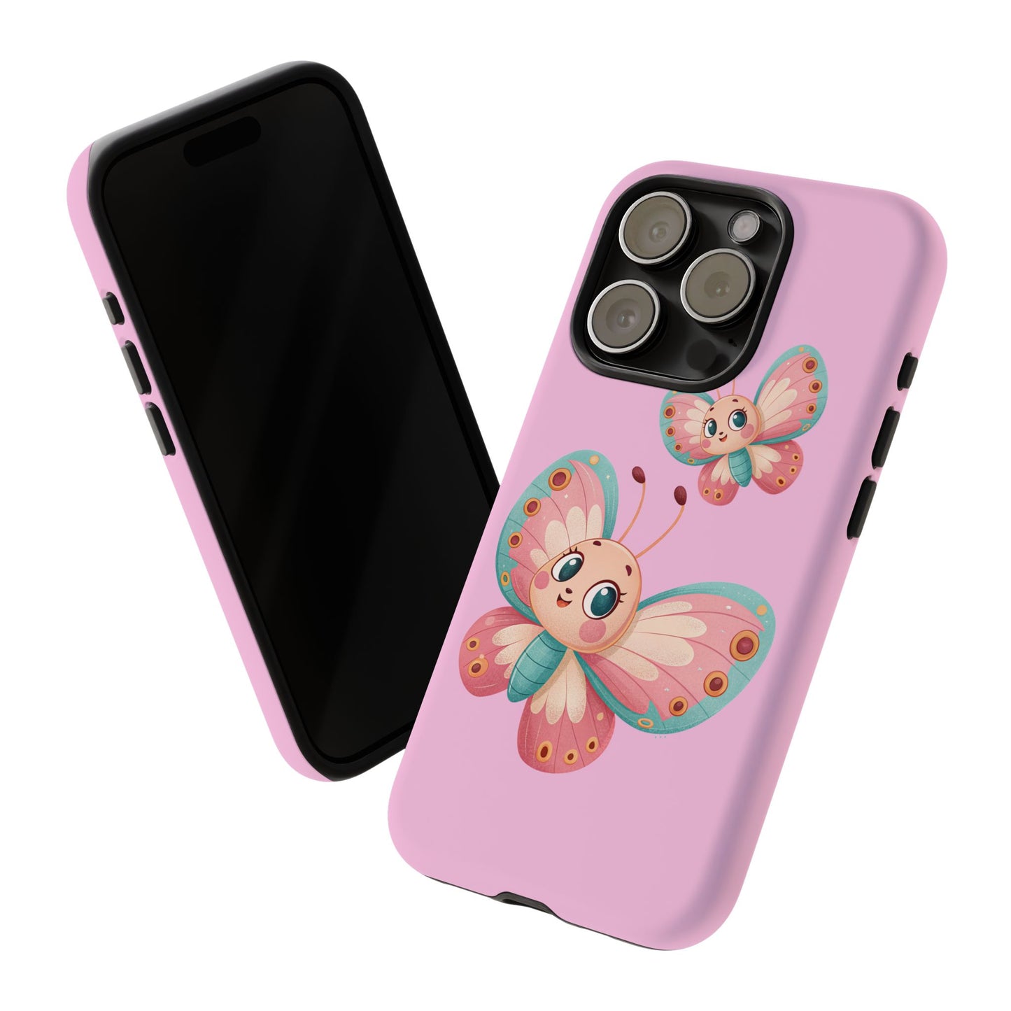 Cute Butterfly Phone Case, Tough Phone Cover, Girly Phone Accessory, Unique Gift for Her, Kids Phone Case, Floral Design Case