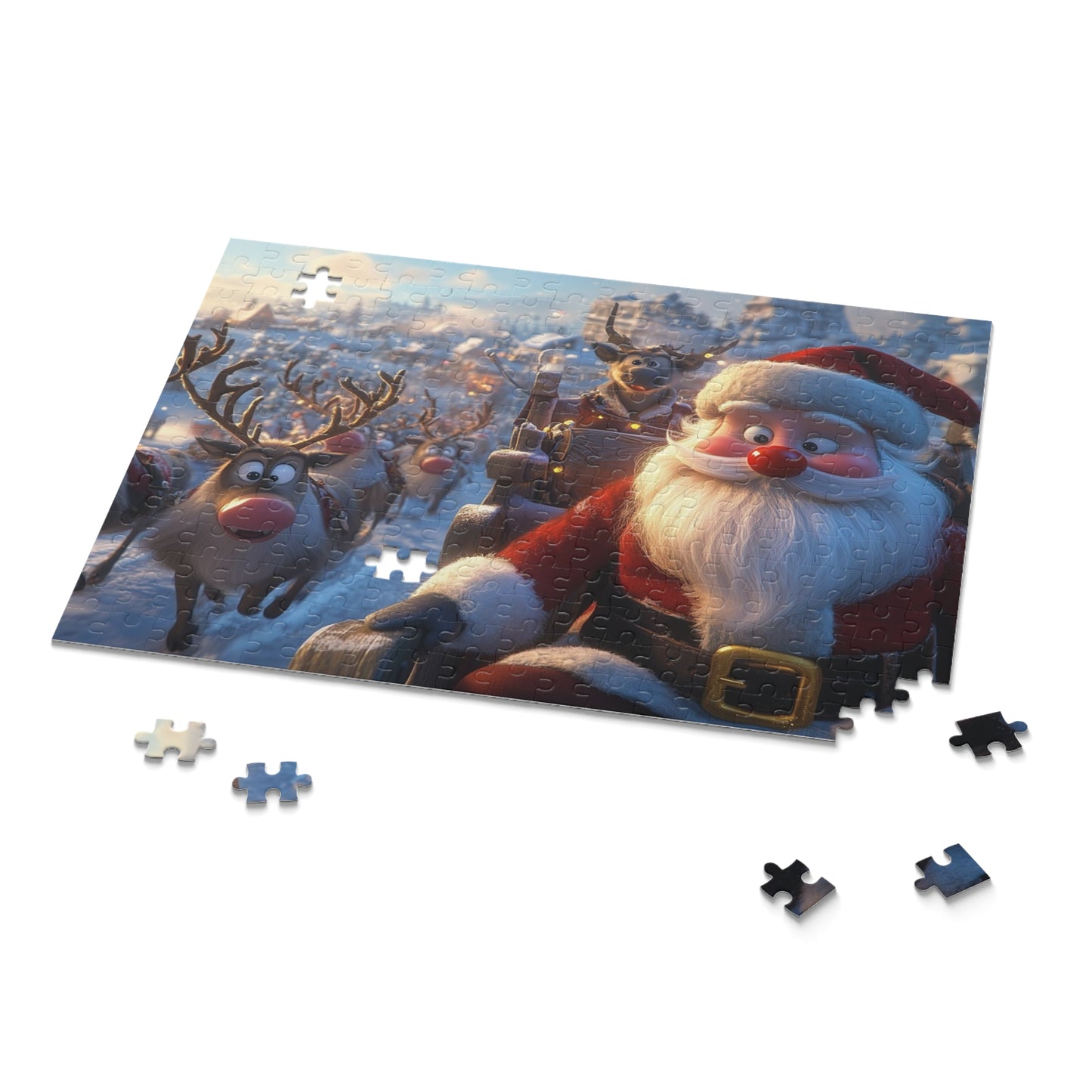 Santa Claus Christmas Puzzle - 120, 252, 500 Piece, Holiday Gift, Family Fun, Seasonal Decor