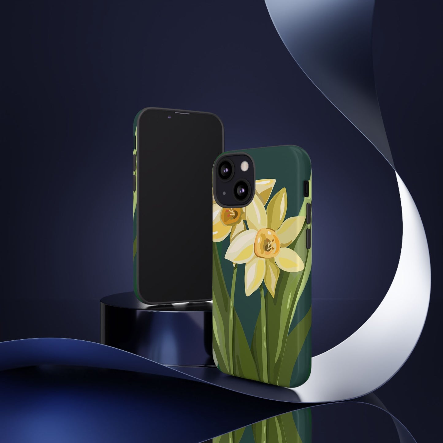 Floral Phone Case - Yellow Daffodil Design, Tough Phone Cover, Spring Decor, Floral Gift, Nature-Inspired Accessories
