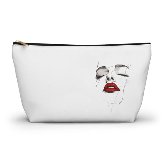 Elegant Makeup Accessory Pouch, Beauty Organizer Pouch, Cosmetic Bag, Gift for Her, Stylish Travel Pouch, Fashionable Storage