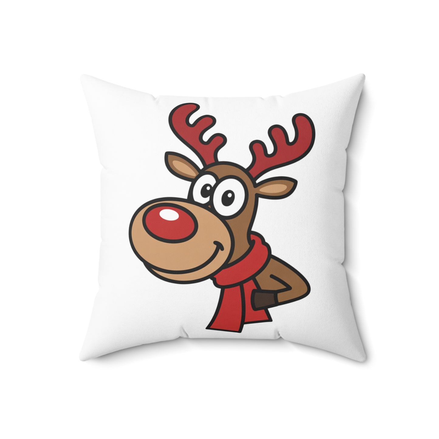 Reindeer Holiday Pillow, Christmas Decor, Cute Home Accents, Cozy Winter Cushion, Festive Throw Pillow