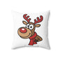 Reindeer Holiday Pillow, Christmas Decor, Cute Home Accents, Cozy Winter Cushion, Festive Throw Pillow