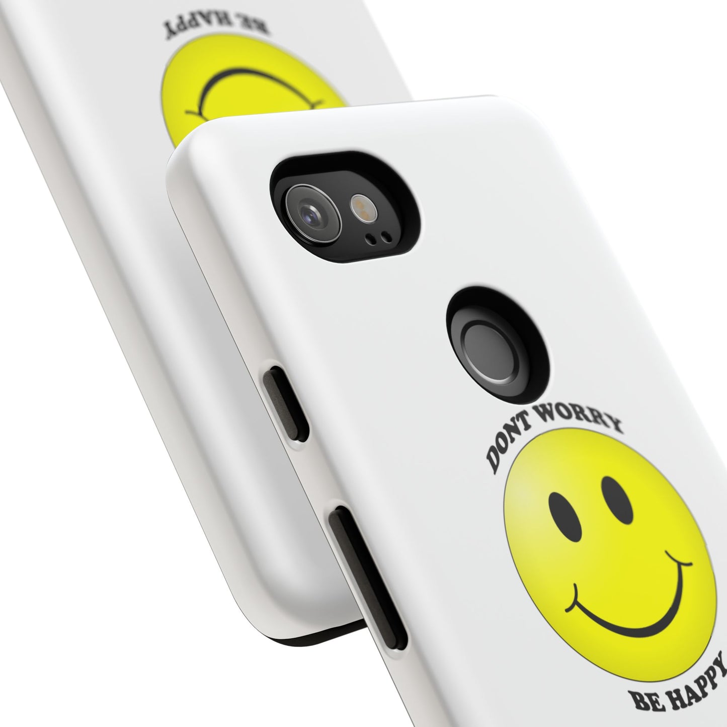 Happy Face Phone Case, Tough Cases, Don’t Worry, Be Happy, Cute Gift for Friends, Positive Vibes, Fun Mobile Accessories