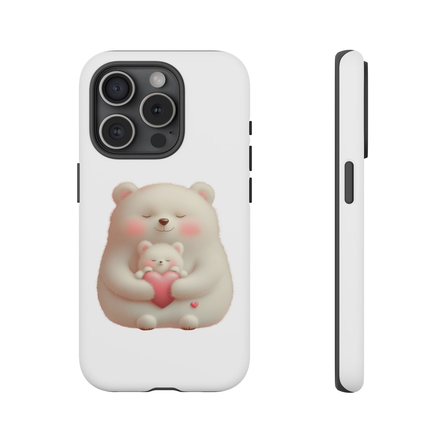Cute Bear Phone Case, Tough Cases, Animal Lover Gift, Kids Accessories, Mother’s Day, Heartwarming Design
