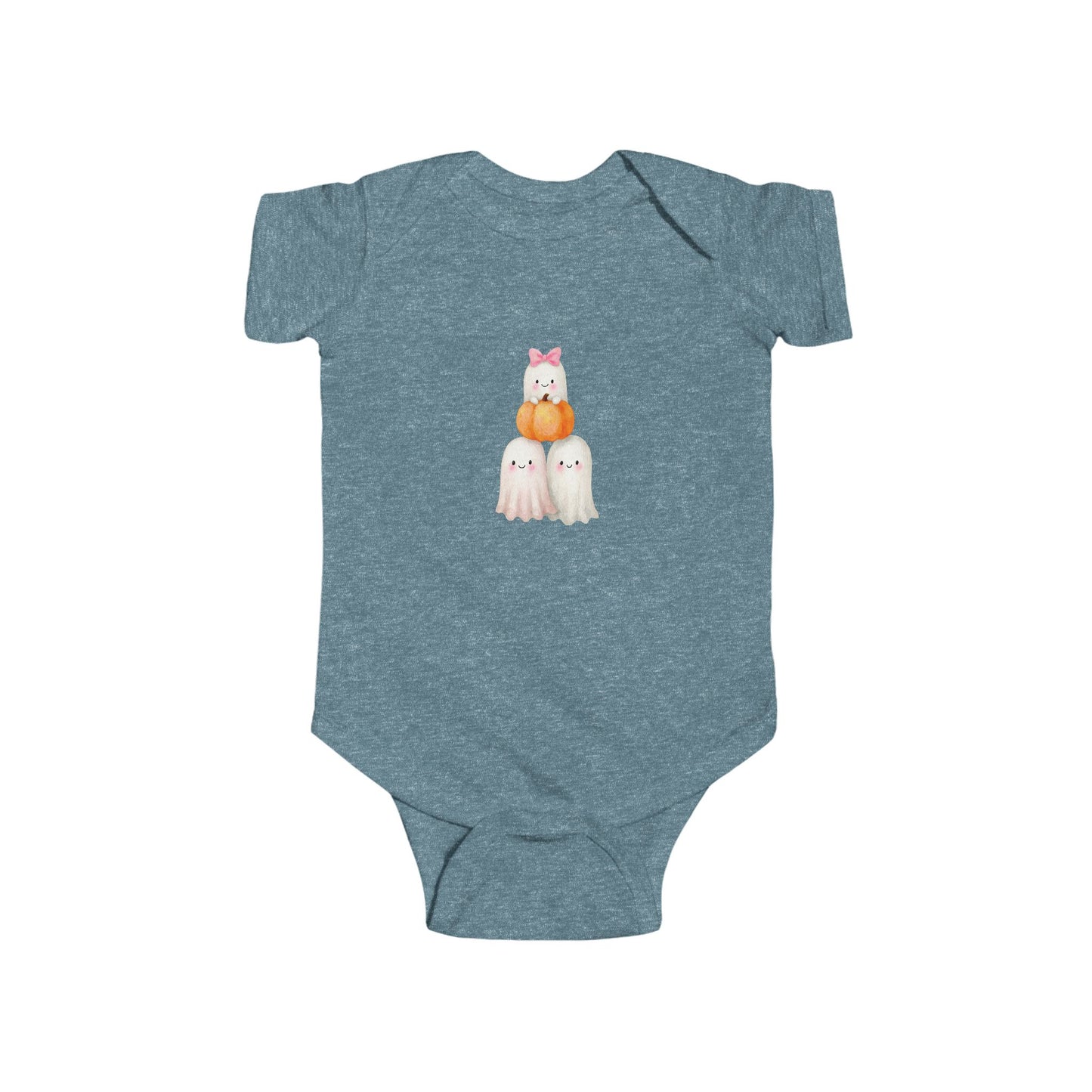 Adorable Halloween Infant Bodysuit, Cute Baby Outfit, Pumpkin Ghost Costume, Baby Shower Gift, Fall Celebration Apparel