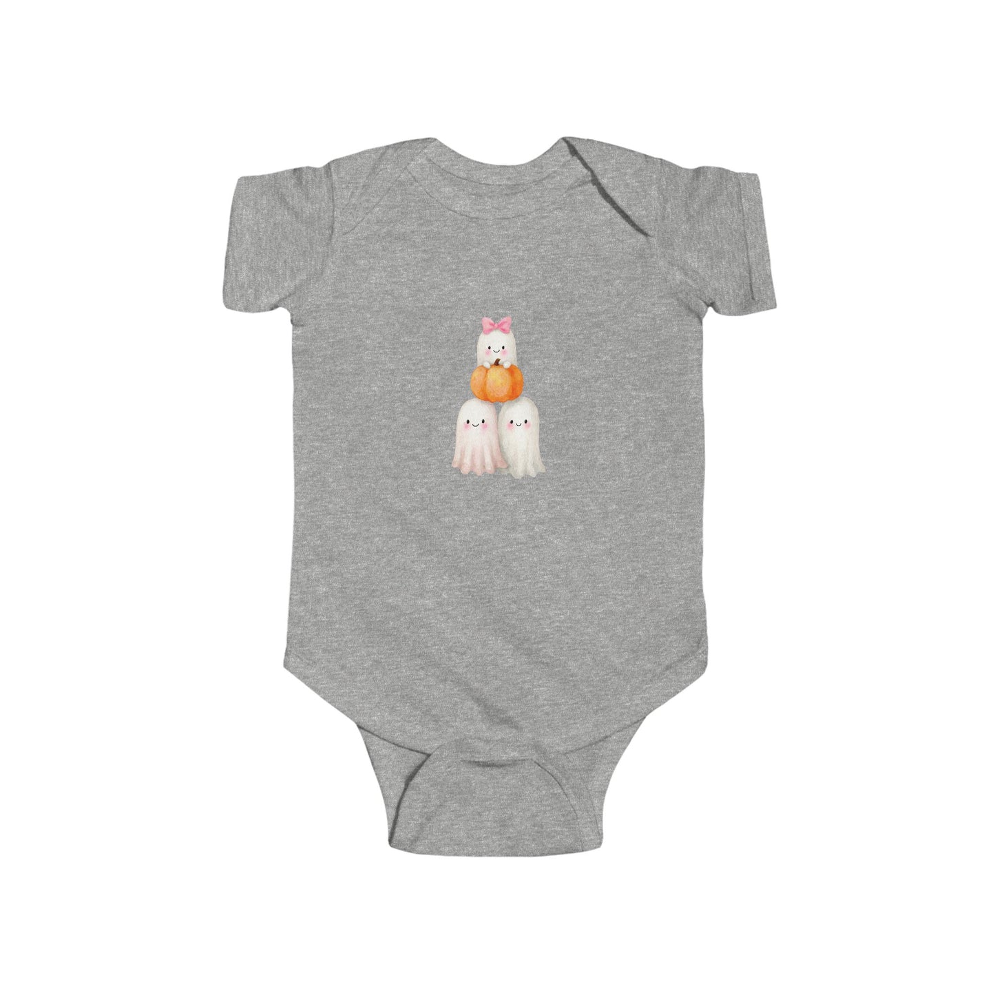 Adorable Halloween Infant Bodysuit, Cute Baby Outfit, Pumpkin Ghost Costume, Baby Shower Gift, Fall Celebration Apparel