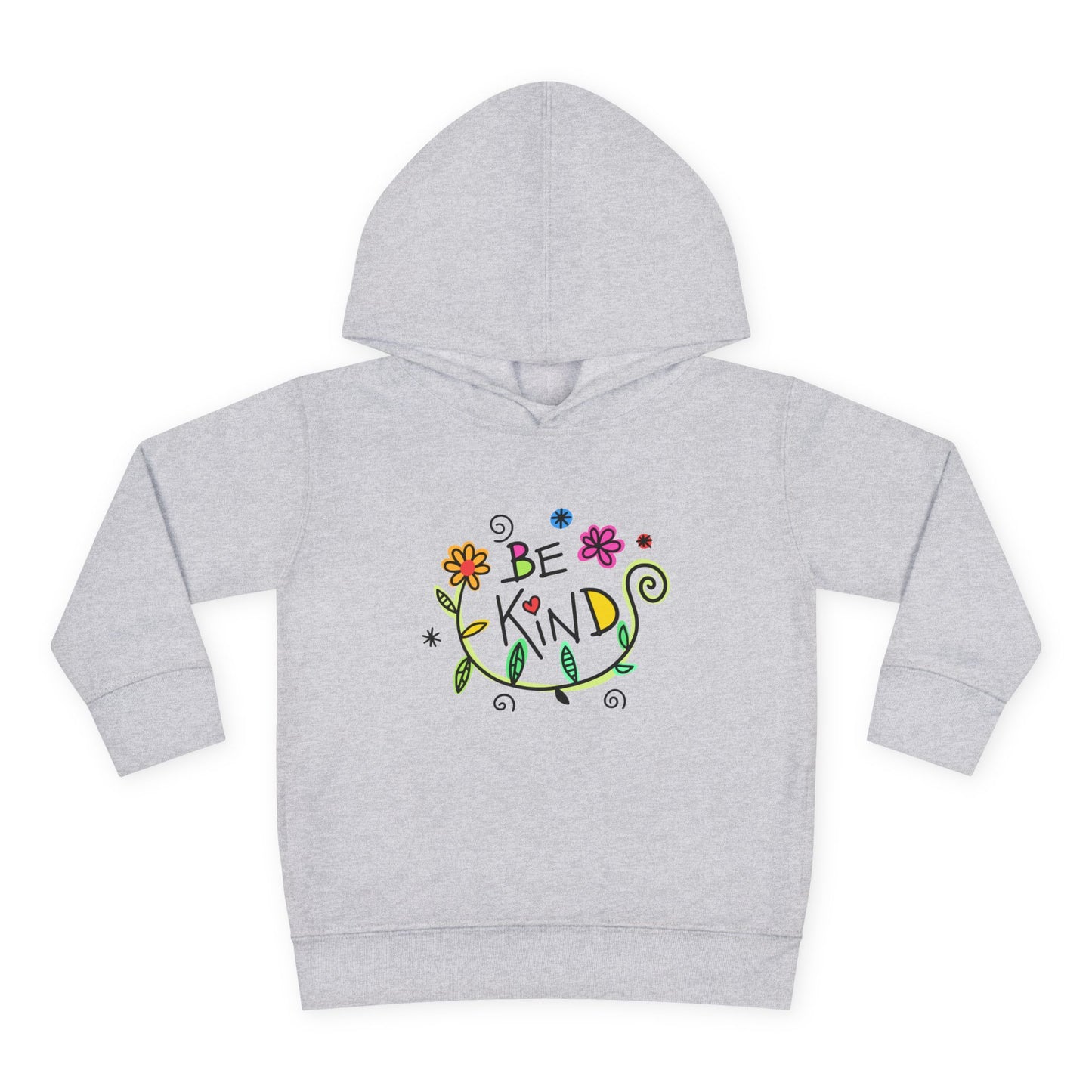 Toddler Fleece Hoodie - 'Be Kind' Floral Design, Cozy Kids Pullover, Cute Gift for Toddlers, Everyday Wear, Spring Outfit