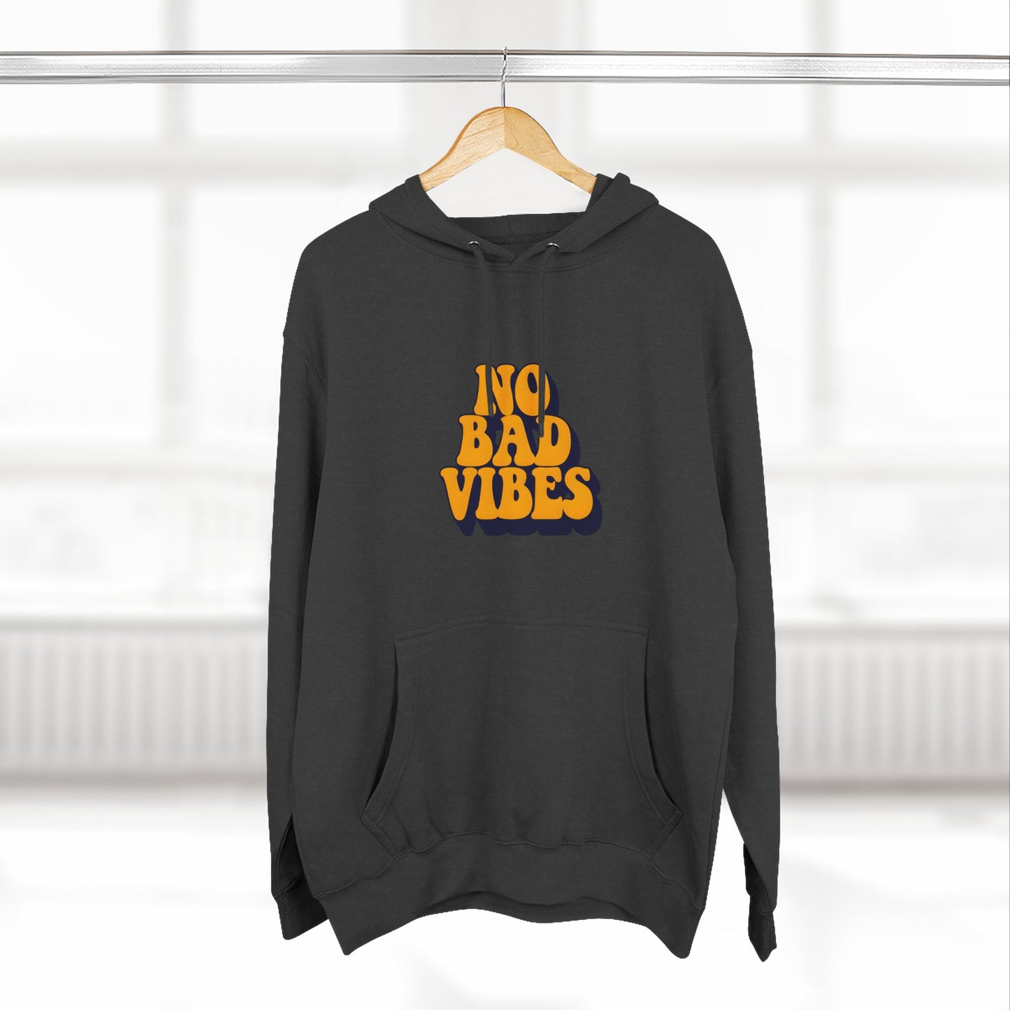 Good Vibes Only Fleece Hoodie for Positive Energy Lovers, Motivational Comfort, Chill Attire, Casual Wear, Gift for Friends