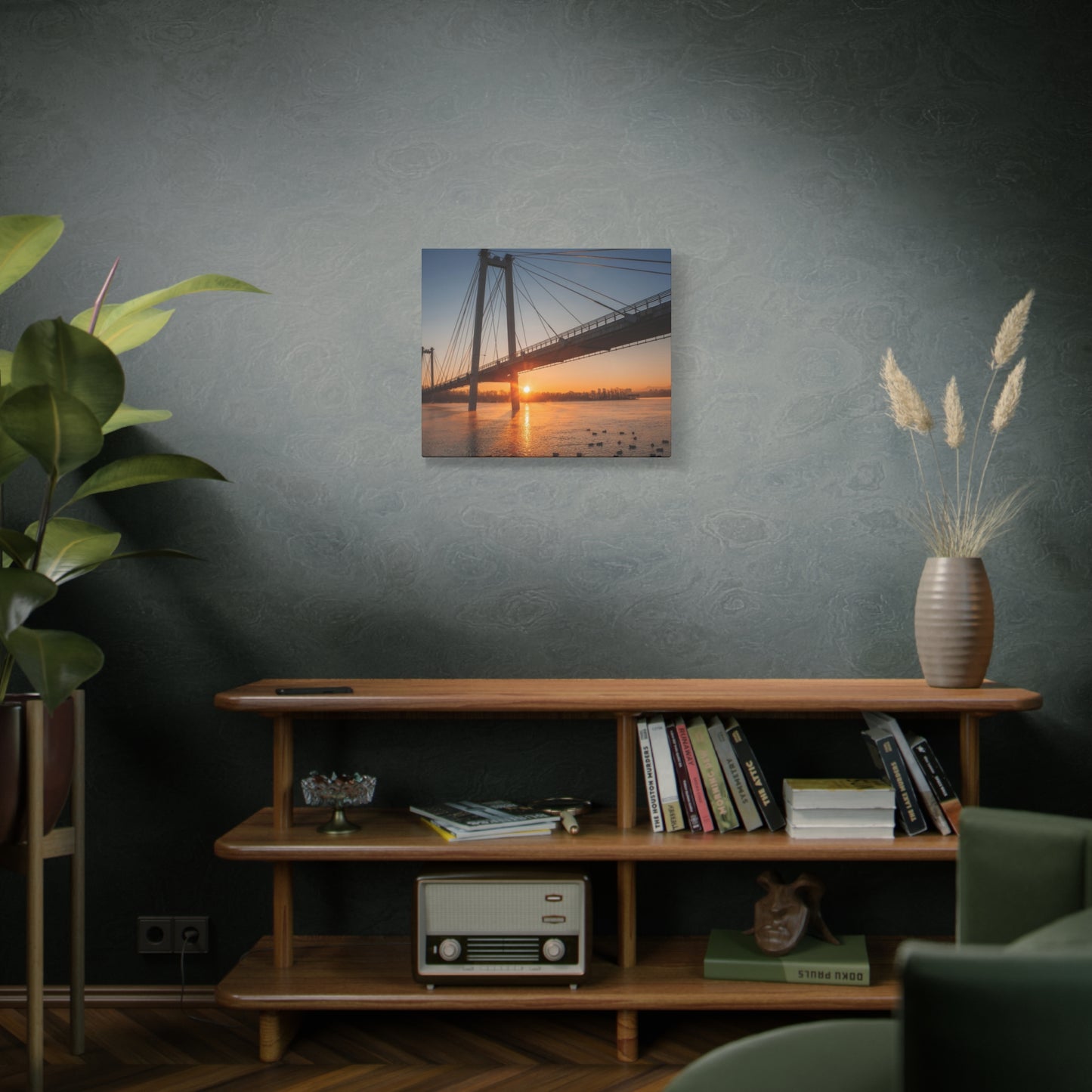 Sunrise Bridge Canvas Wall Art — Matte Stretched Canvas
