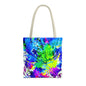 Vibrant Abstract Tote Bag Colorful Shopping Bag, Beach Tote