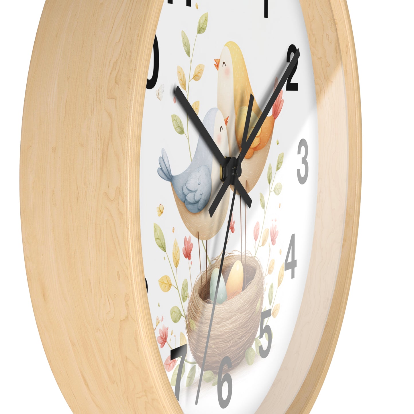 Charming Bird Nest Wall Clock | Nature-Inspired Decor, Gift for Bird Lovers, Home Decoration, Springtime Gift, Unique Wall Art