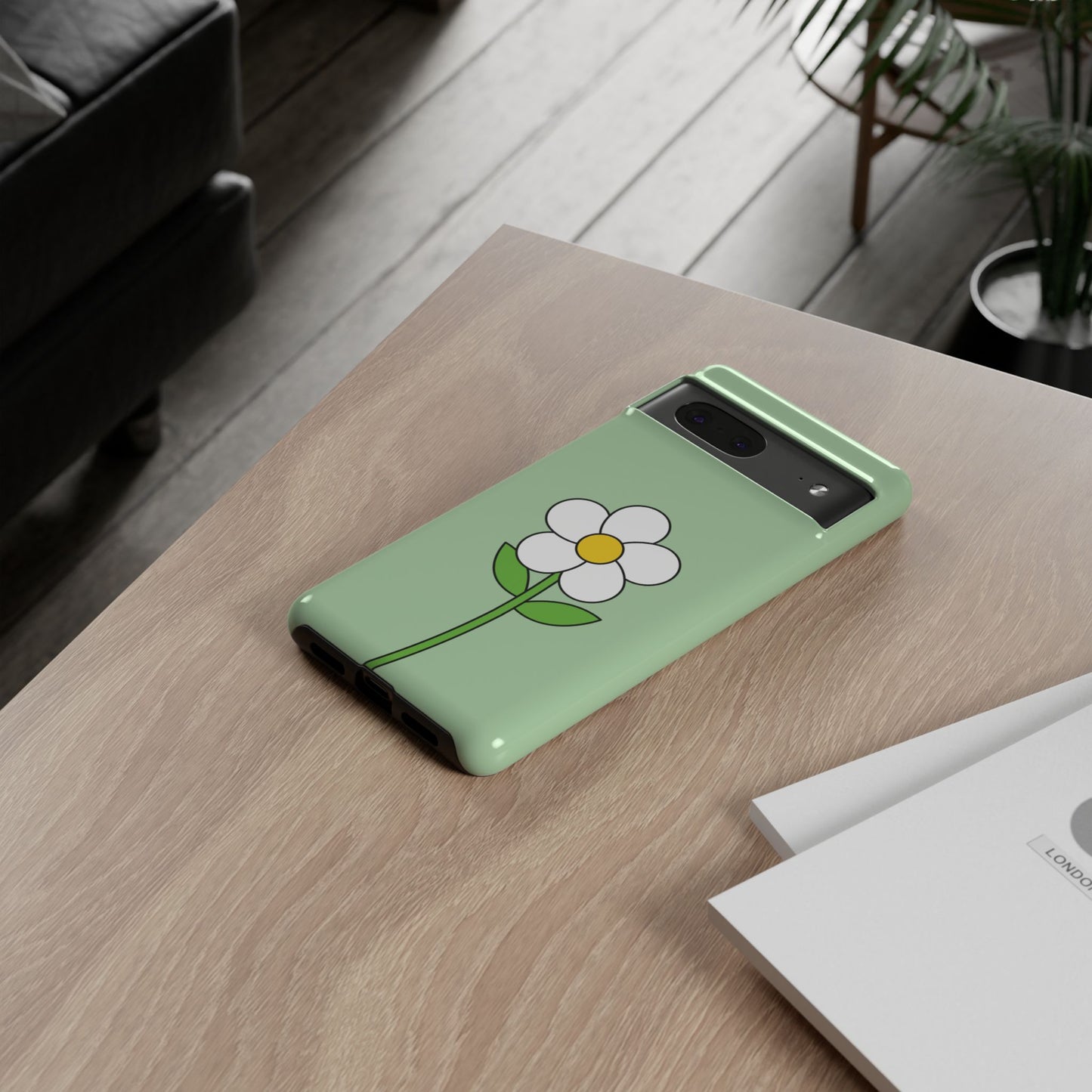 Floral Phone Case - Tough Cases for Nature Lovers, Cute Green Flower Design, iPhone Cover, Gift for Her, Spring Accessories