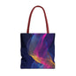Colorful Abstract Tote Bag, Stylish Shopping Bag, Reusable Groceries Bag