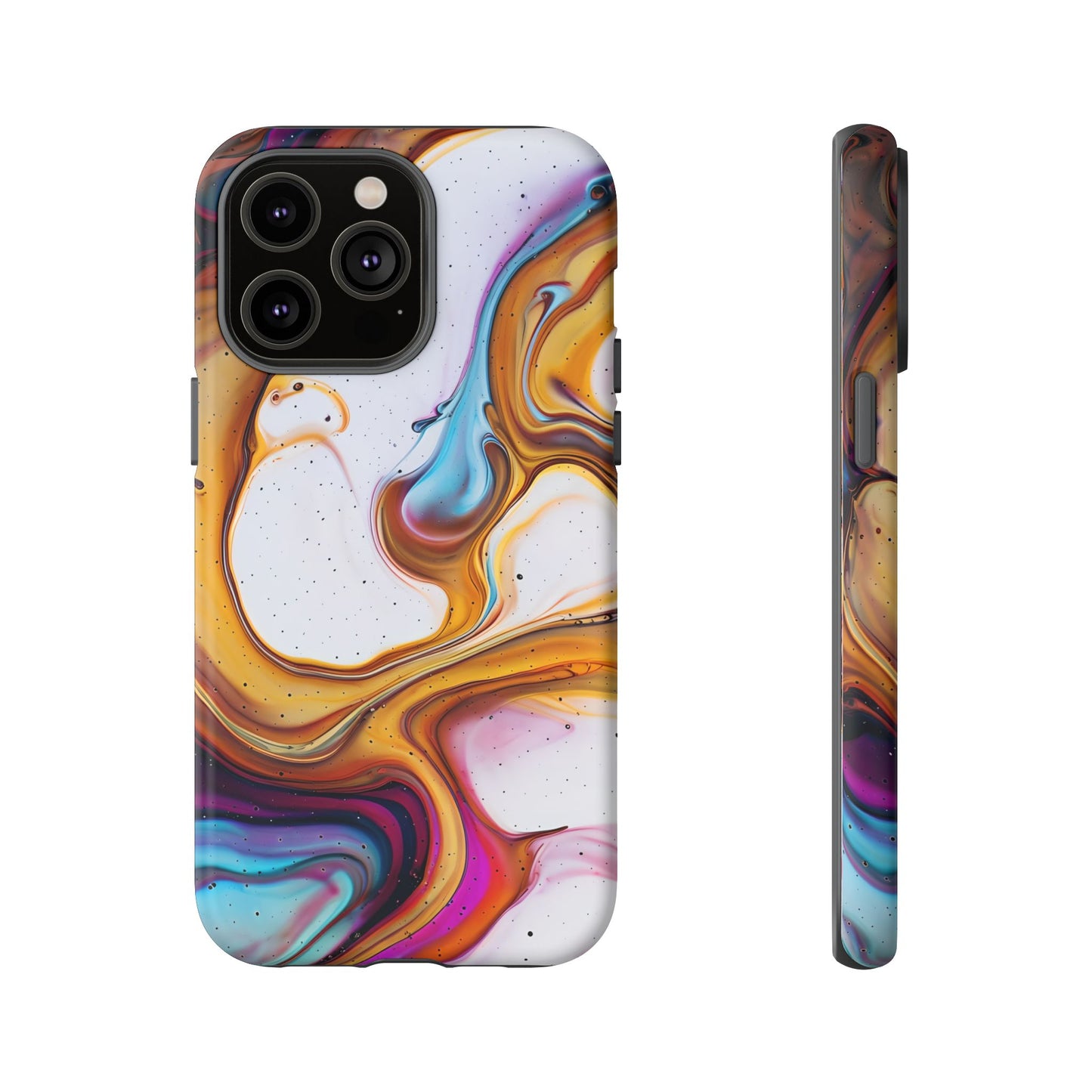 Artistic Phone Case, Tough Cases with Colorful Marble Design