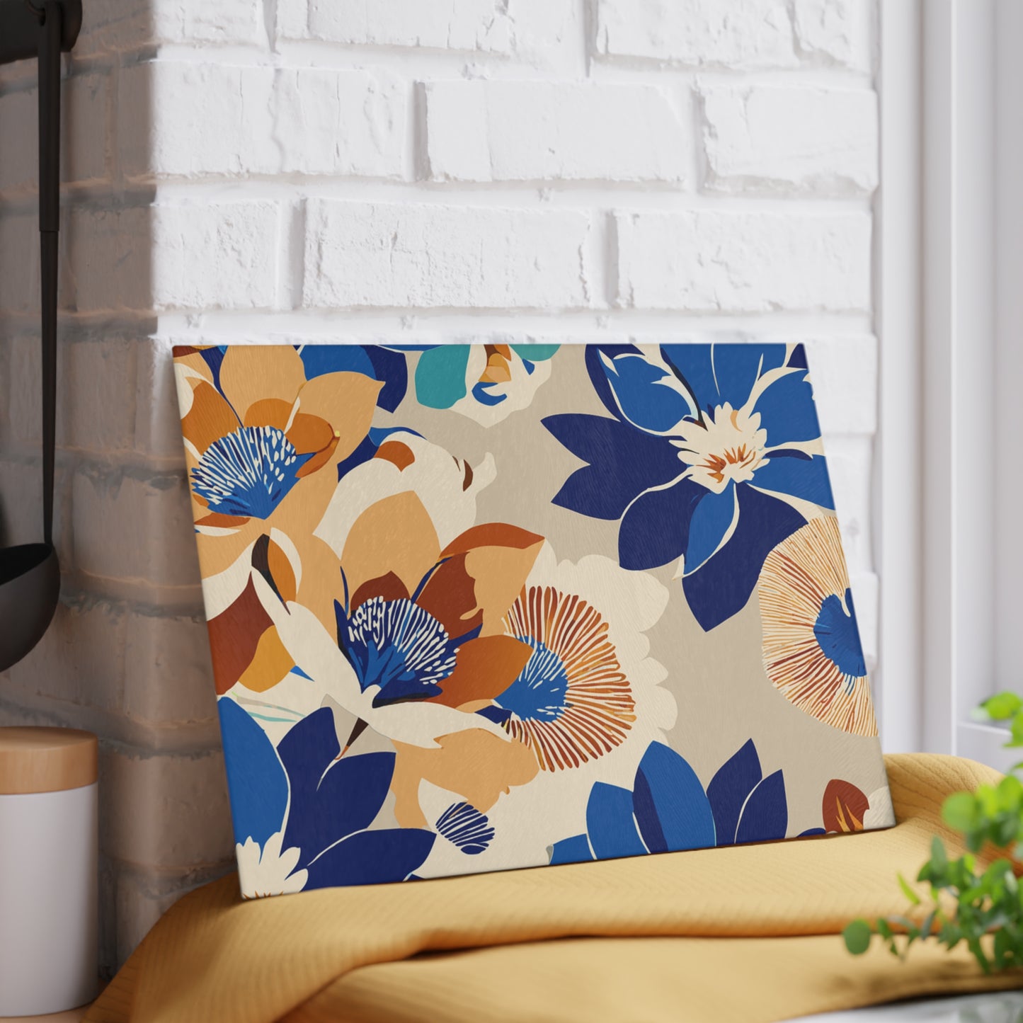 Vibrant Floral Glass Cutting Board, Kitchen Decor, Gift for Home Cooks, Wedding Present, Cooking Essentials, Unique Housewarming Gift