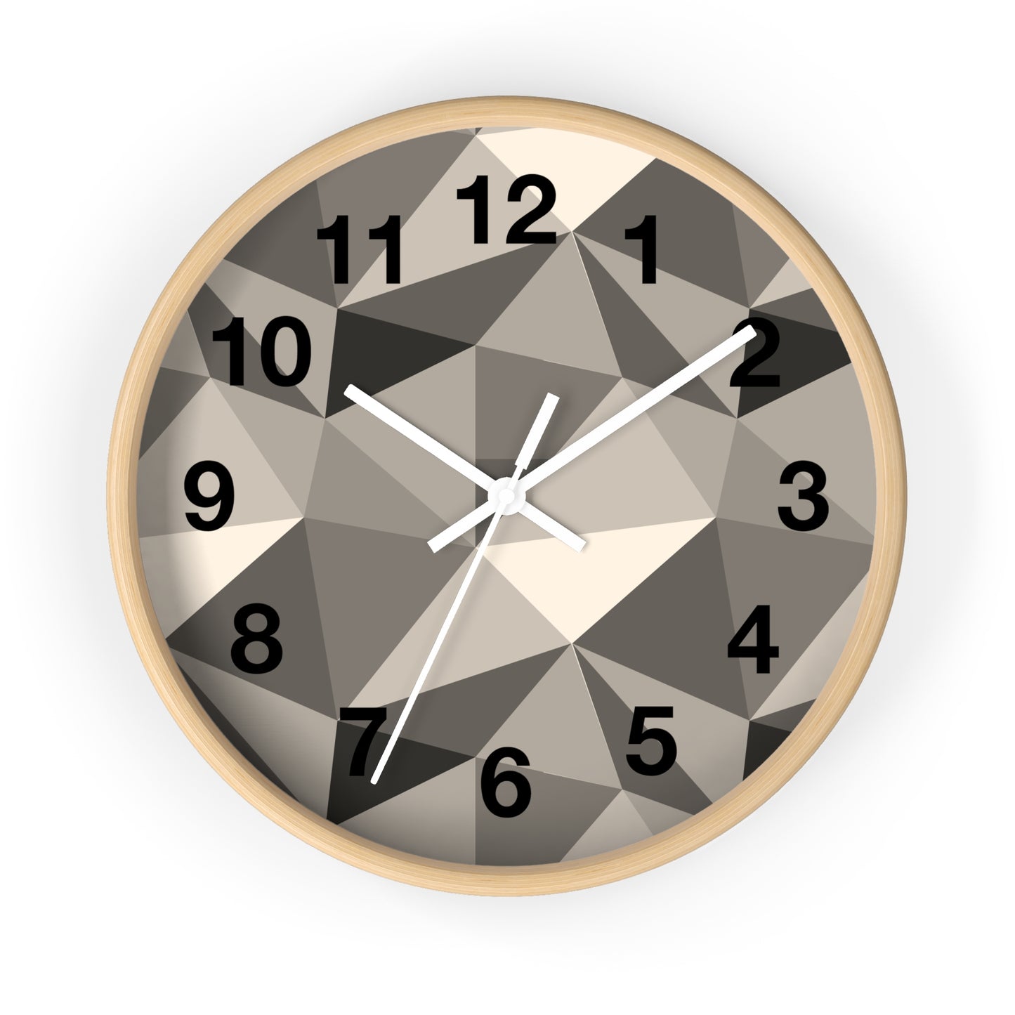 Geometric Wall Clock, Modern Home Decor, Minimalist Timepiece, Stylish Office Clock, Unique Gift for Housewarming, Monochrome Design