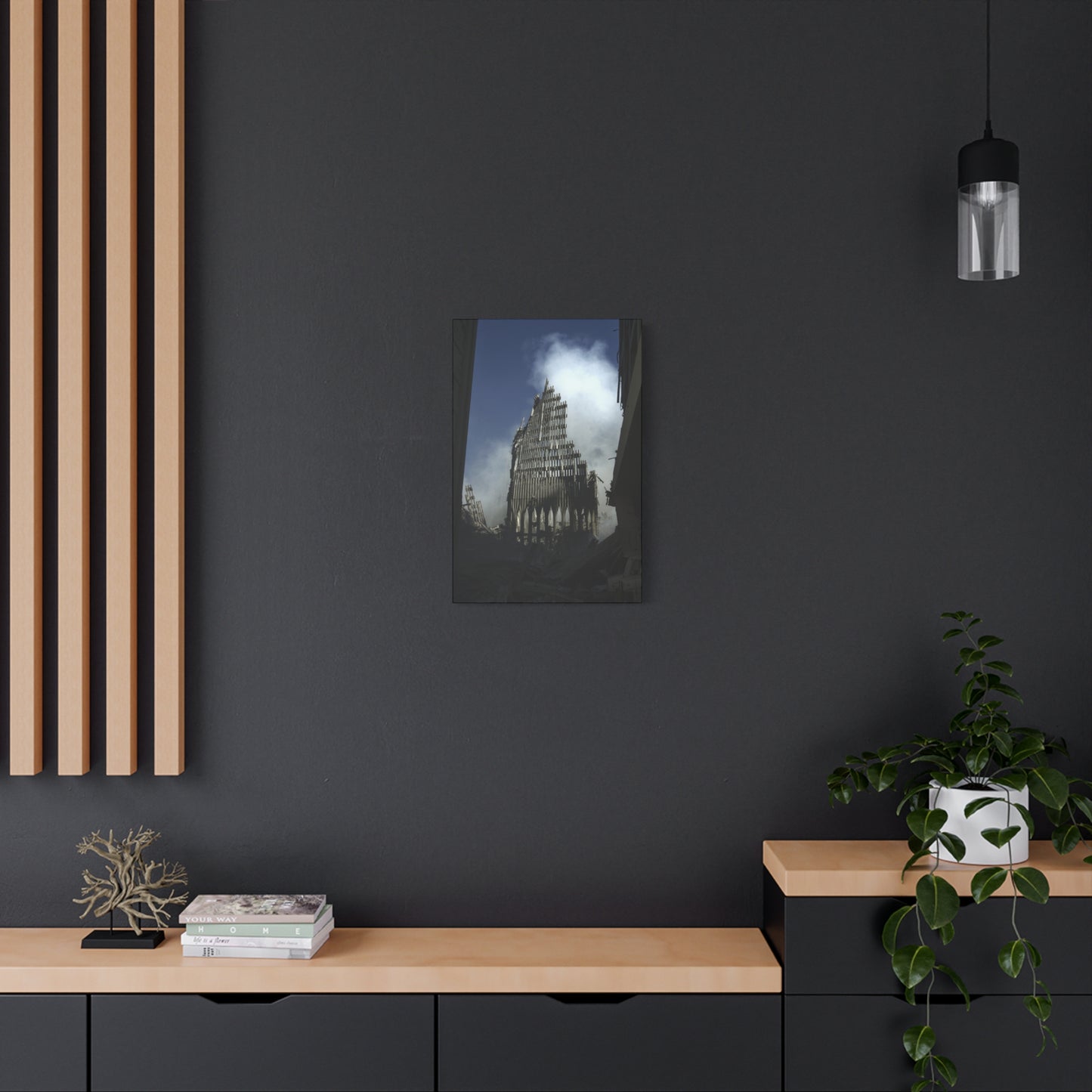 Matte Stretched Canvas - Ruined Cathedral Architectural Print