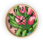 Floral Tulip Wall Clock - Home Decor, Gift for Garden Lovers, Spring Decoration, Elegant Timepiece, Unique Wall Art