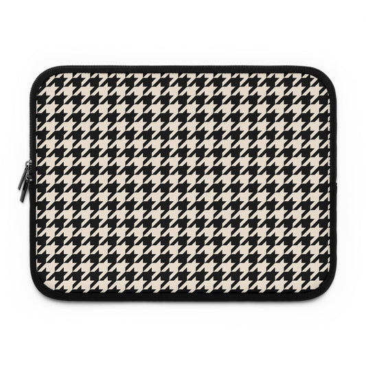 Chic Houndstooth Laptop Sleeve, Modern Tech Case, Stylish Computer Cover, Perfect Gift for Students and Professionals, Trendy Accessories