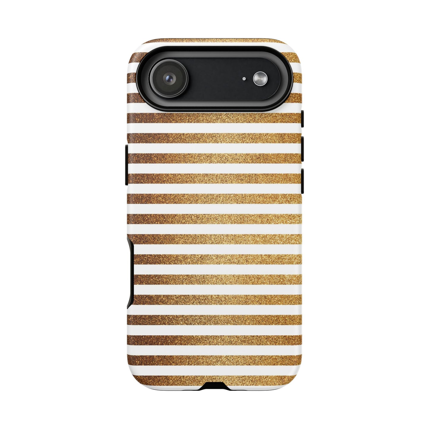 Glamorous Gold Striped Phone Case | Tough Cases, Stylish Phone Cover, Chic Accessories, Gift for Her, Fashionable Tech